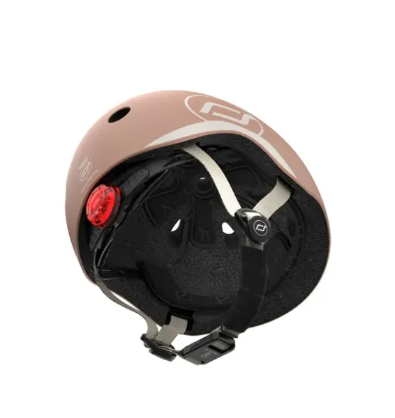 Scoot & Ride LED-Helm  XXS-S  in Mocha – verstellbar (45–51 cm)